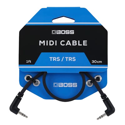 Boss 1 FT 30cm Midi Cable with Right Angle